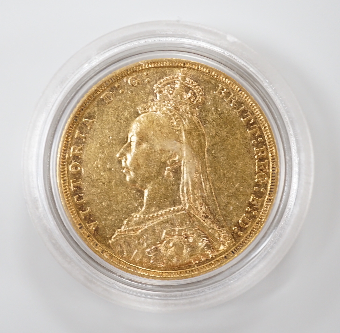 A Victorian 1890 Jubilee head gold sovereign.